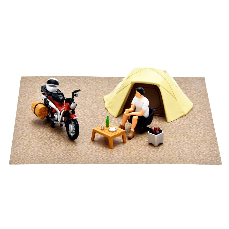 TOMYTEC GeoColle 64 #CarSnap 30a Одиночный кемпинг Honda CT125-Hunter Cub с ABS-смолой-ПВХ Фигурка-Набор аксессуаров (Окрашенный, Частично собранный) 334583