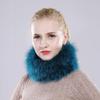 Новый шарф из натурального лисьего меха, меховые повязки на голову, женские зимние кольца, шарфы из лисьего меха, роскошные утеплители для шеи, хорошие эластичные глушители из 100% натурального меха