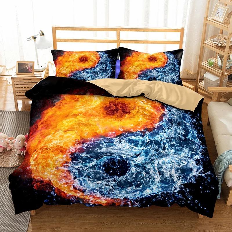 Постельные принадлежности Домашний постельный набор Набор покрывал Синий Западный стиль Постельный набор Пододеяльник 240/220 Комплекты пододеяльников + наволочка 3 шт.