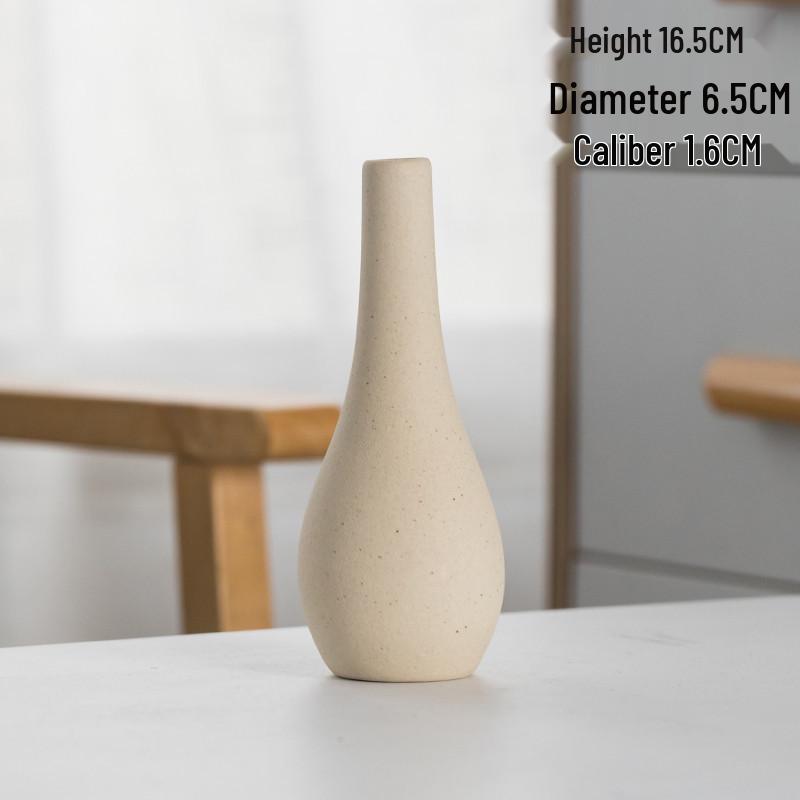 Скандинавская ретро керамическая ваза цвета ржавчины с черными пятнами