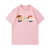 Men's 100% Cotton Crew Neck Short Sleeve T-Shirt, Funny Cartoon Cowboy Themed DAD Letter Print Casual Comfortable Tee for Daily Wear