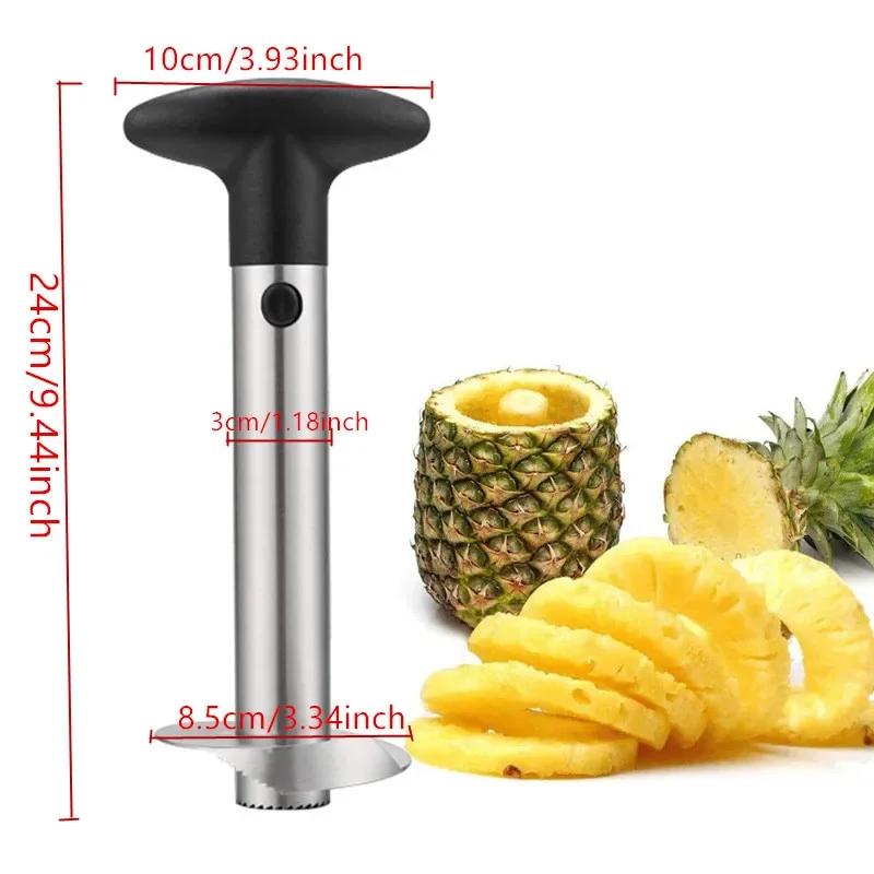 Kitchen Stainless Steel Pineapple Corer Slicer Spiral Ananas Cutter Fruit Corer Peeler Stem Remover Blades for Easy Coring Tools