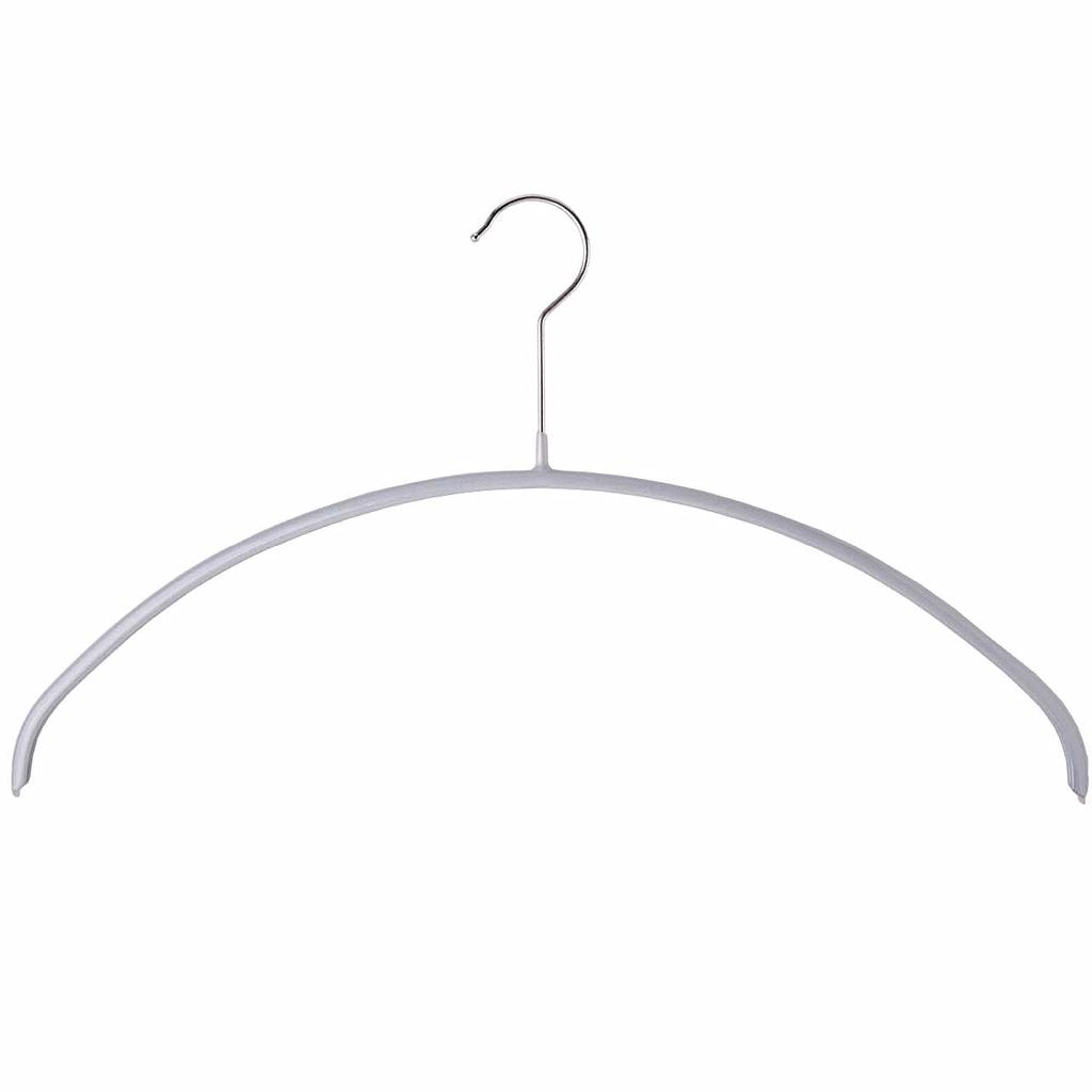 MAWA Economic 40 Hangers of Round Ideal for and Rotating x x cm [Set 10, Silver] - Slim, Space-Saving, Non-Slip Coating, Hangers, Knits, Shirts,