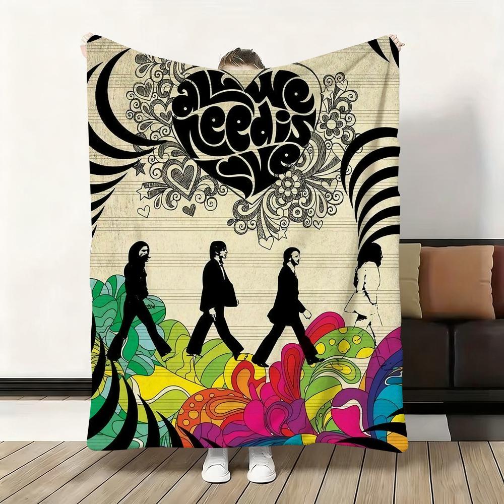 1 шт. Группа The B-Beatles Крутой Плед Фланелевый Пушистый Мягкий Плед Теплый Приятный к коже Плед для Дивана Кровати Офиса Сна Зима