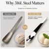 Stainless Steel Ice Cream Spoon Long Handle Yogurt Spoon Practical Dessert Spoon  For Household Use