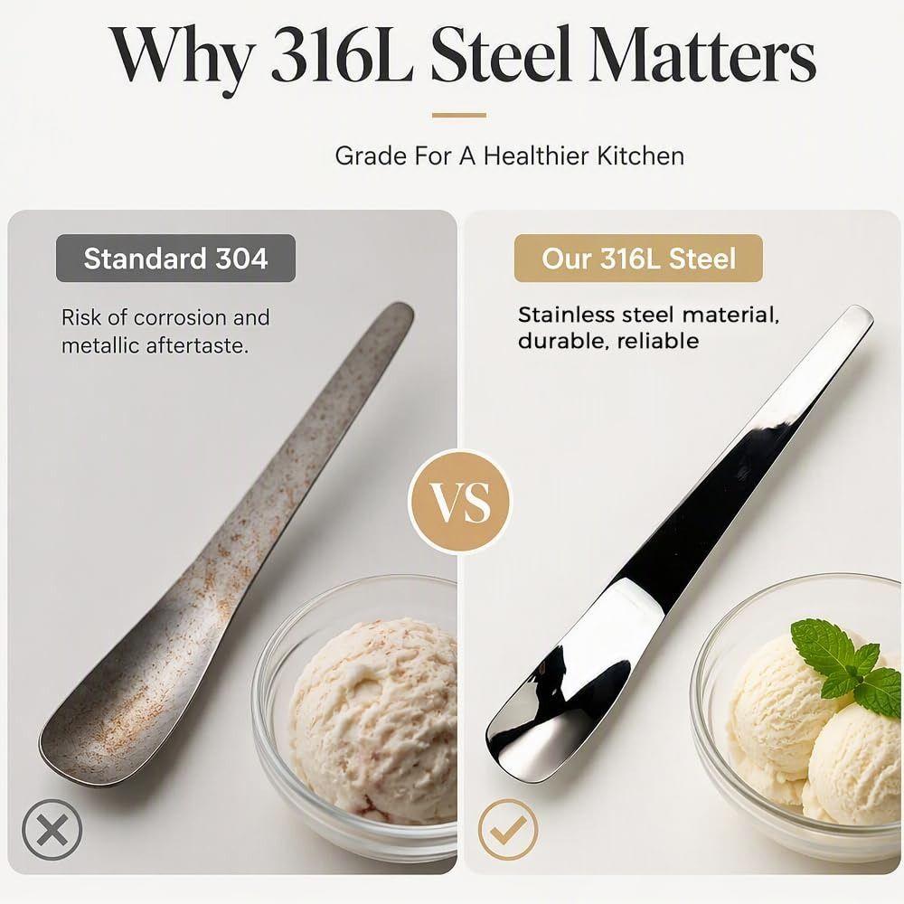 Stainless Steel Ice Cream Spoon Long Handle Yogurt Spoon Practical Dessert Spoon For Household Use