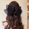 New Sweet Mesh Thin Gauze Big Bow Hair Claw Clip Women's Bow Spring Clip Headwear Accessories
