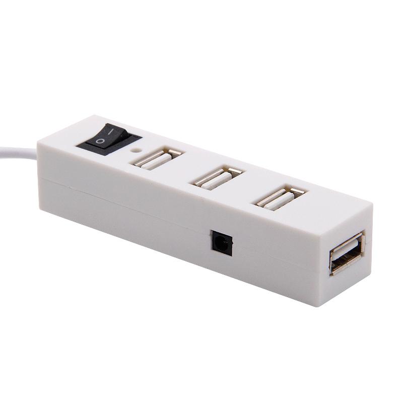 Мини 4 порта USB 2.0 концентратор USB порт с выключателем питания для ноутбука ПК компьютер ноутбук аксессуар