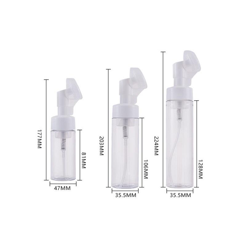 Силиконовая щетка Бутылка для пены Пузырьковая бутылка Очищающий мусс Пузырьковая бутылка Бутылка для мытья Бутылка для мытья Массажная головка щетки Прозрачная бутылка