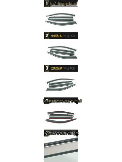 Дефлектор дождя Oshan X5 21: 3D Накладка из нержавеющей стали и наклейка-щиток Аксессуар