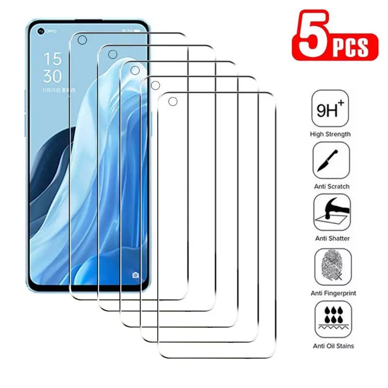 5PCS HD Tempered Glass Screen Protector For OPPO Find X5 X3 Lite A78 A38 Reno 8 7 Pro Plus 7Z 5 Lite A74 A54 A53 A17 A16K Glass
