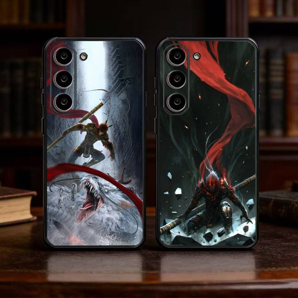 B-Black Myth Wukong Phone Case For Samsung Galaxy A13,21s,22,31,32,52,53,71,72,73,Soft Black Cover