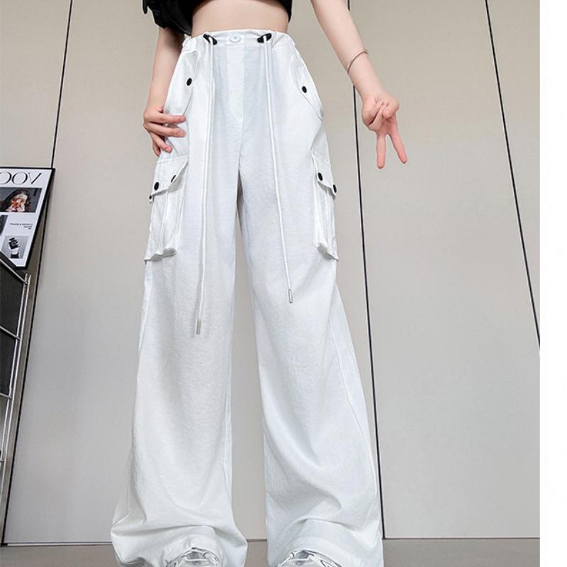 Gray Work Pants Women's Pants Spring and Autumn New Straight Slimming Wide-leg Pants Mountaineering Sports Pants