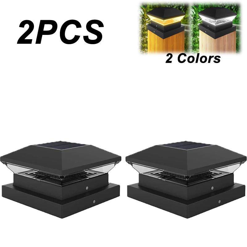 4 шт. Солнечный свет, уличный IP65, солнечный столб, лампа на вилле, столб, лампа для забора, ворот, светодиодная лампа для дома, ворот, патио, сада