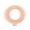 Natural Wooden Teething Round Ring Wood Lead-Free Beads For Jewelry Making DIY Handmade Accessories