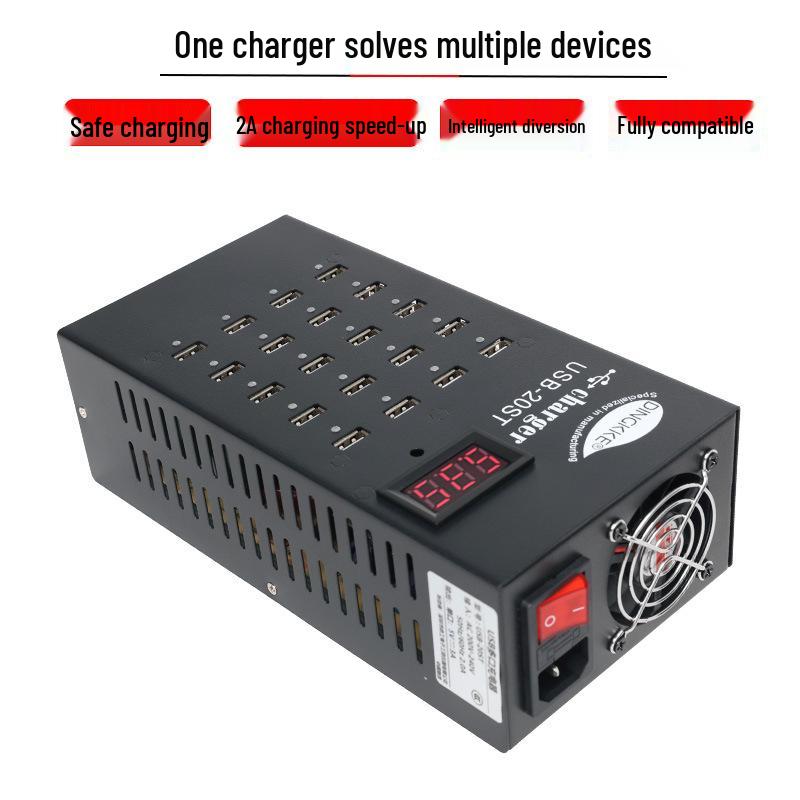 Многопортовое USB-зарядное устройство с цифровым дисплеем и регулируемым напряжением