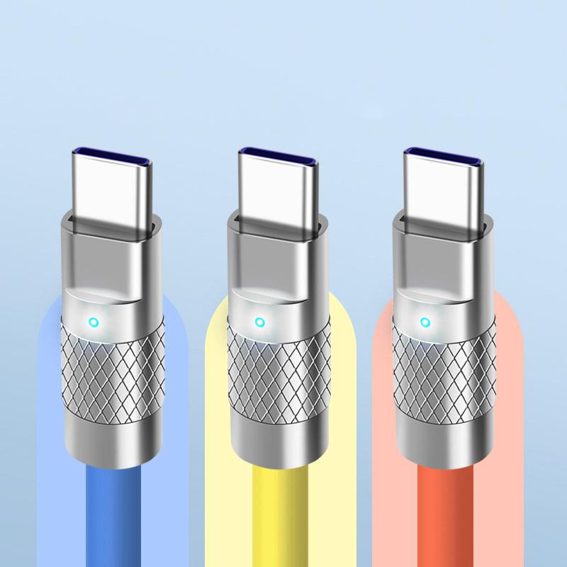 Usb C Auto Cable 120W Type C Charger Usb Charging Cable Fast Charge Fast Charging Type C Charger Cable For Mobile Phone Car