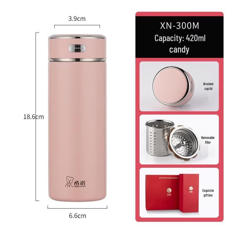 Heenoor Master Edition 316L Stainless Steel Antibacterial Insulated Cup, 420ml