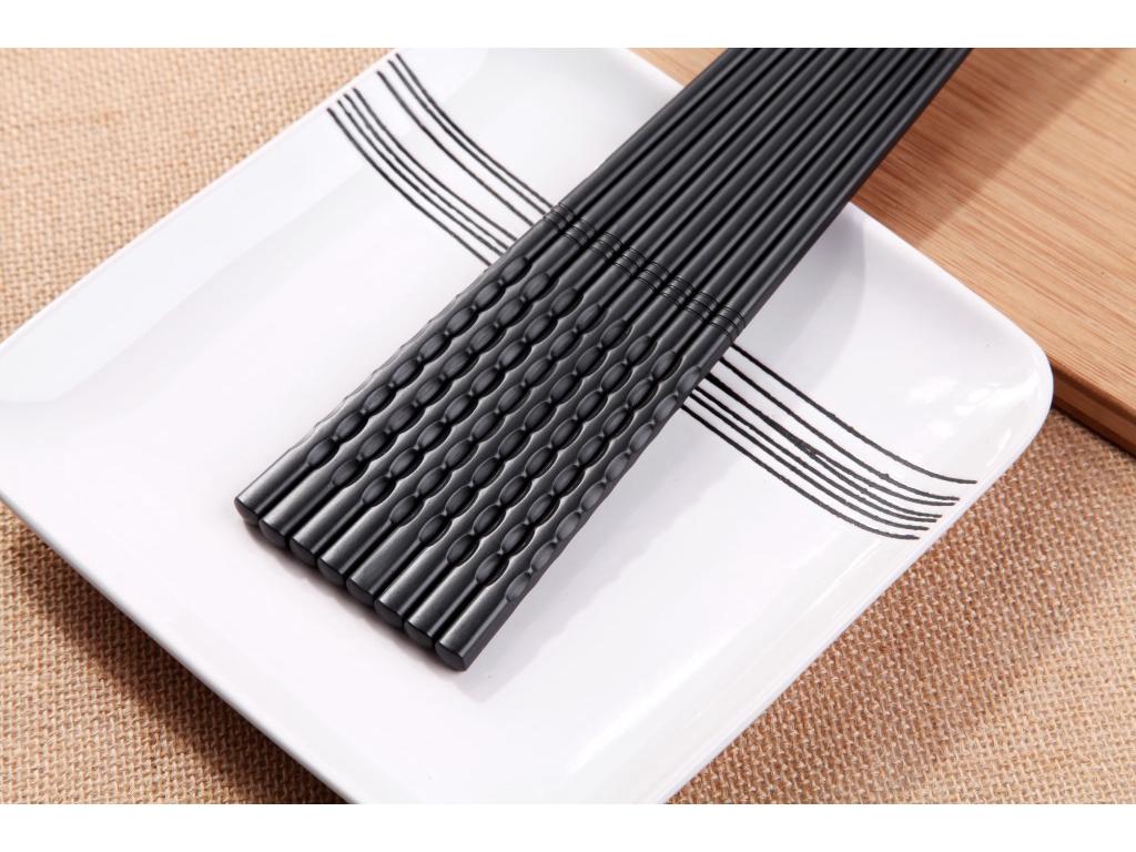 Набор палочек для еды из матового сплава в японском стиле для использования дома и в отеле