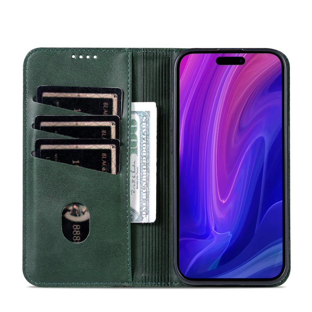 Кожаный чехол-книжка для iphone 17 Promax 17 Air 16 Plus 15 Pro max 14 13 12 С подставкой Держатели для карт и наличных Кошелек Чехол для телефона