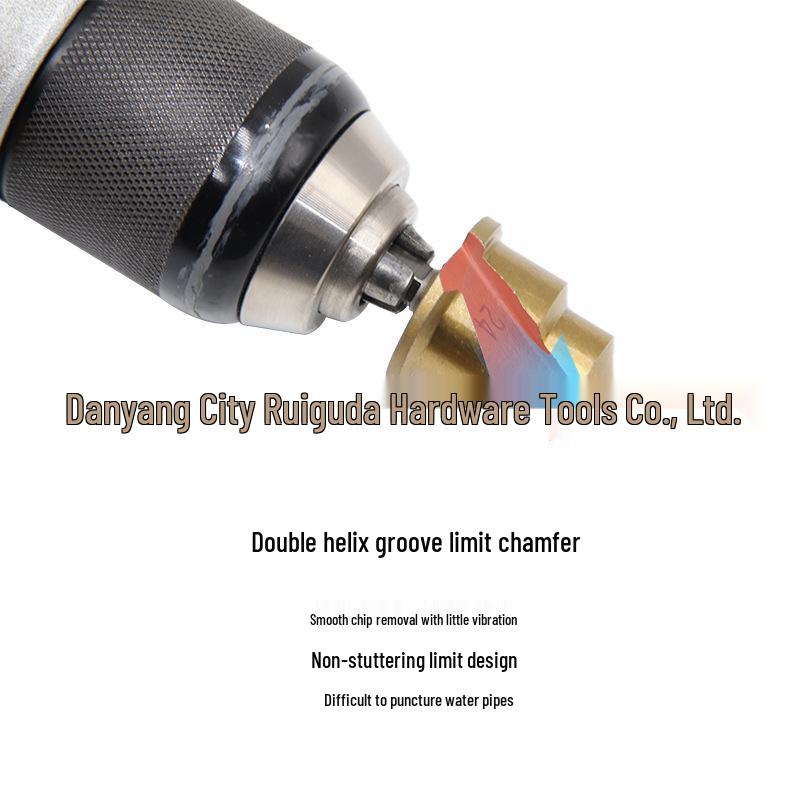 PPR Titanium-Coated 3-Flute Hex Shank Hole Opener Drill, Sizes 20/25/32mm for Plumbing and Pipe Expansion