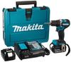 Аккумуляторная дрель-шуруповерт Makita 18 В 6 Ач, в комплекте 2 кейса DF487DRGX, синие батареи, зарядное устройство,