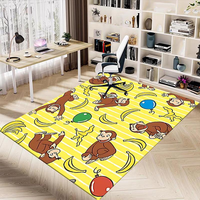 1PC monkey banana Anti-slip carpet, suitable for Office, bedroomand playrooms. It can also be used as a sofa footrest cover-R67