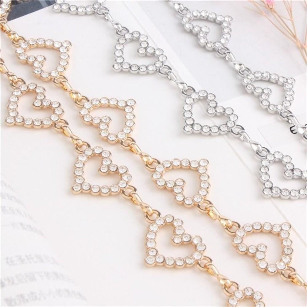 Rhinestone Body Jewelry Tassel Bikini Belly Chain Adjustable Heart Waist Chain Female