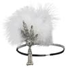 Hairband Headpiece Feather Flapper Headband Headdress Vintage Costume Party Hairband For Women Feather Headpiece