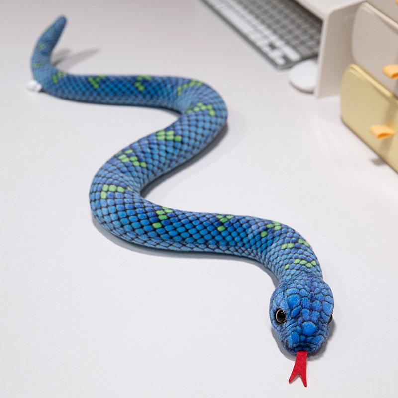 Simulated water boa small snake plush toy S curved python zodiac snake doll boy trick doll