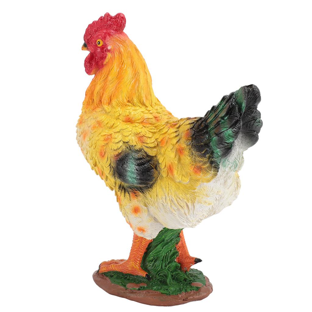 Chicken Figurine Resin Chicken Statue Garden Ornament Farm Animals Collection for Outdoor Backyard Patio Lawn Decoration