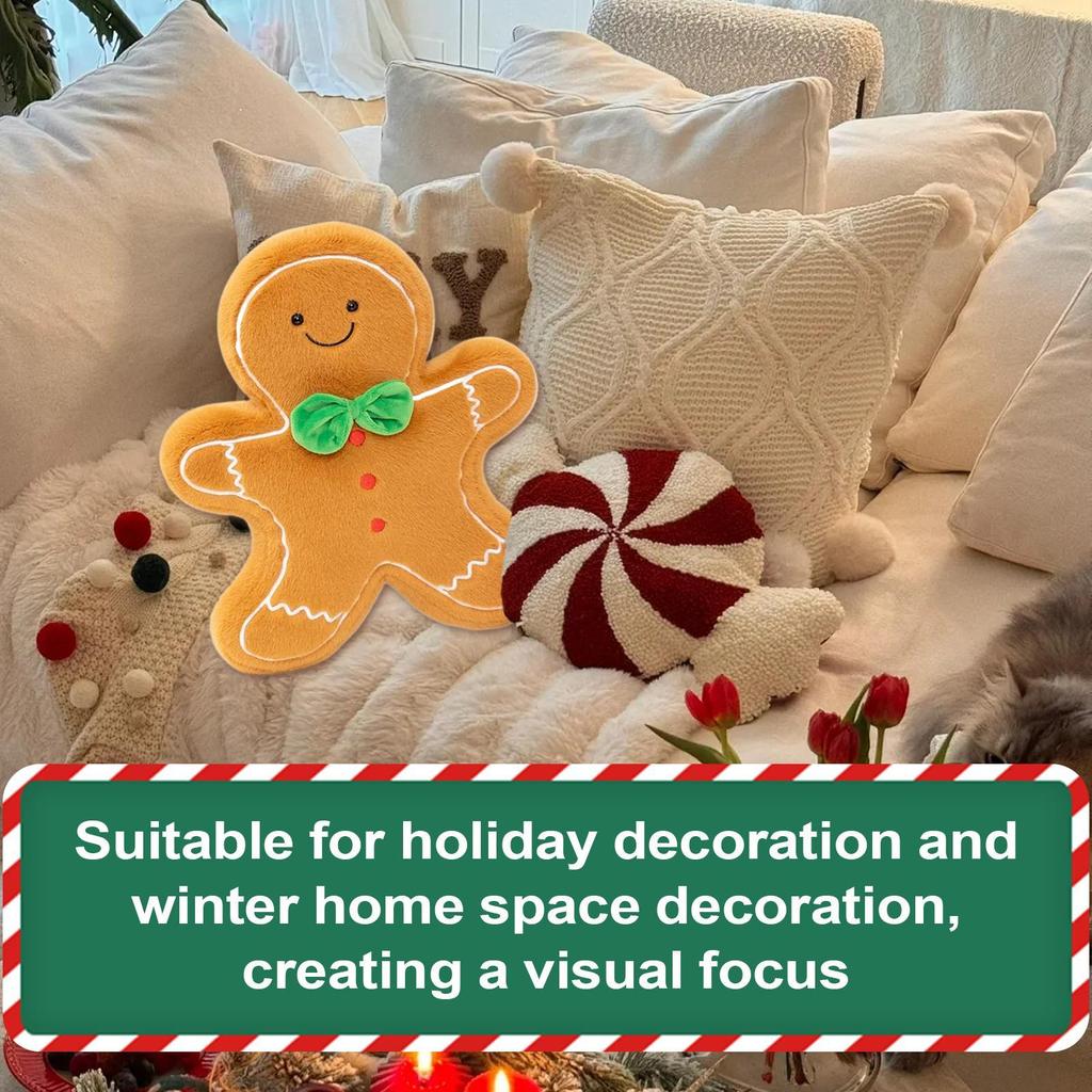Рождественские подушки Плюшевая елка Пряничный человечек Подушка Диван Поясничные подушки Для дизайнеров интерьера Спальня Офис Кабинет Кровать