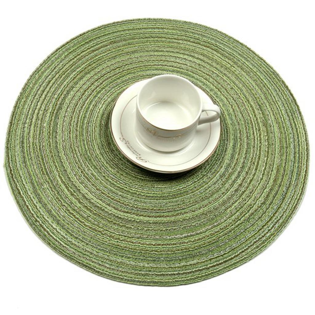 4-piece Set Meal Mat Woven Round Mat Tableware Cup Pad Woven