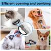 1pc Pet Fur Knot Cutter - Double Sided Dog Grooming Shedding Tool, Cat Hair Removal Comb Brush for Pet Grooming