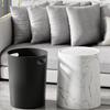 High-Capacity Marble Pattern Flip-Top Trash Can for Kitchen, Living Room, or Bathroom - 2024 Edition