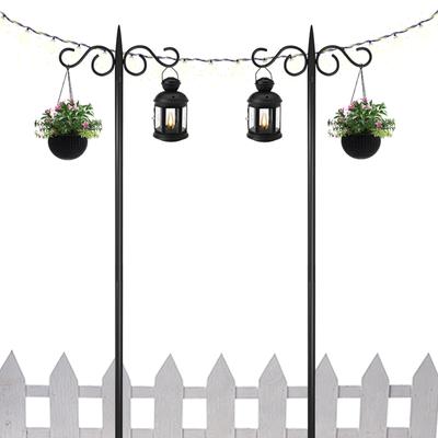 Регулируемые пастушьи крючки для уличных двусторонних кормушек, подходящие для сада в висячих цветах