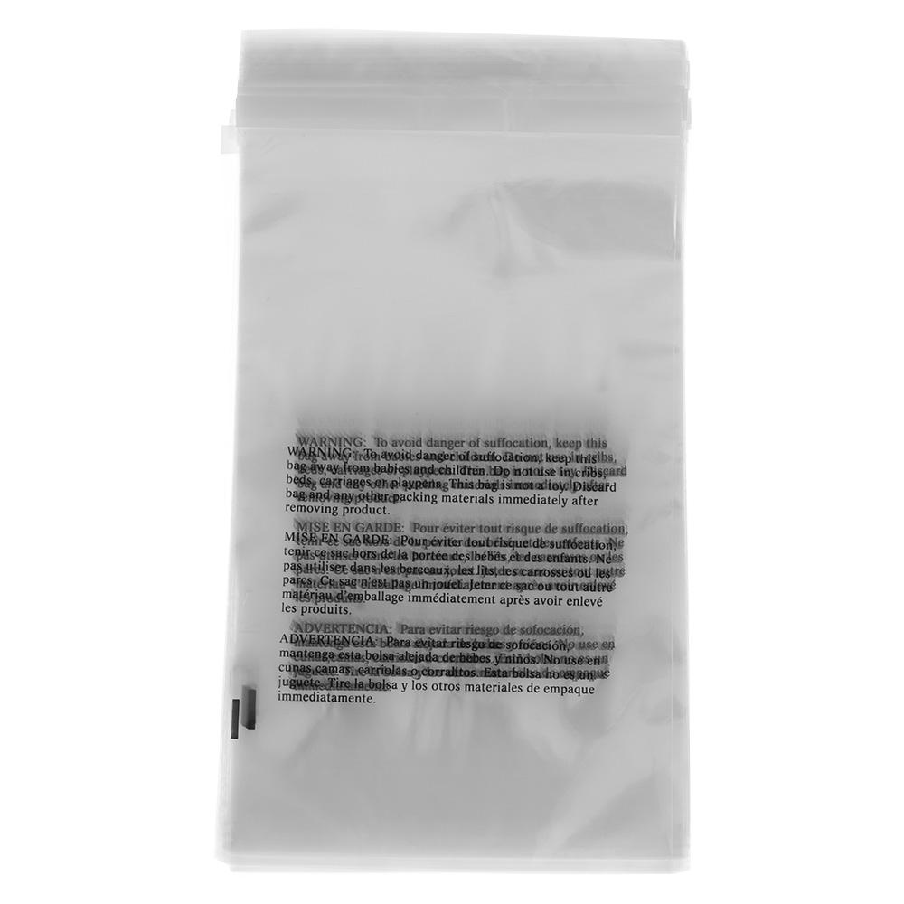 100pcs Cookies Self Closing Cello Bag Suffocation Warning Poly Bags Self Sealing Clear