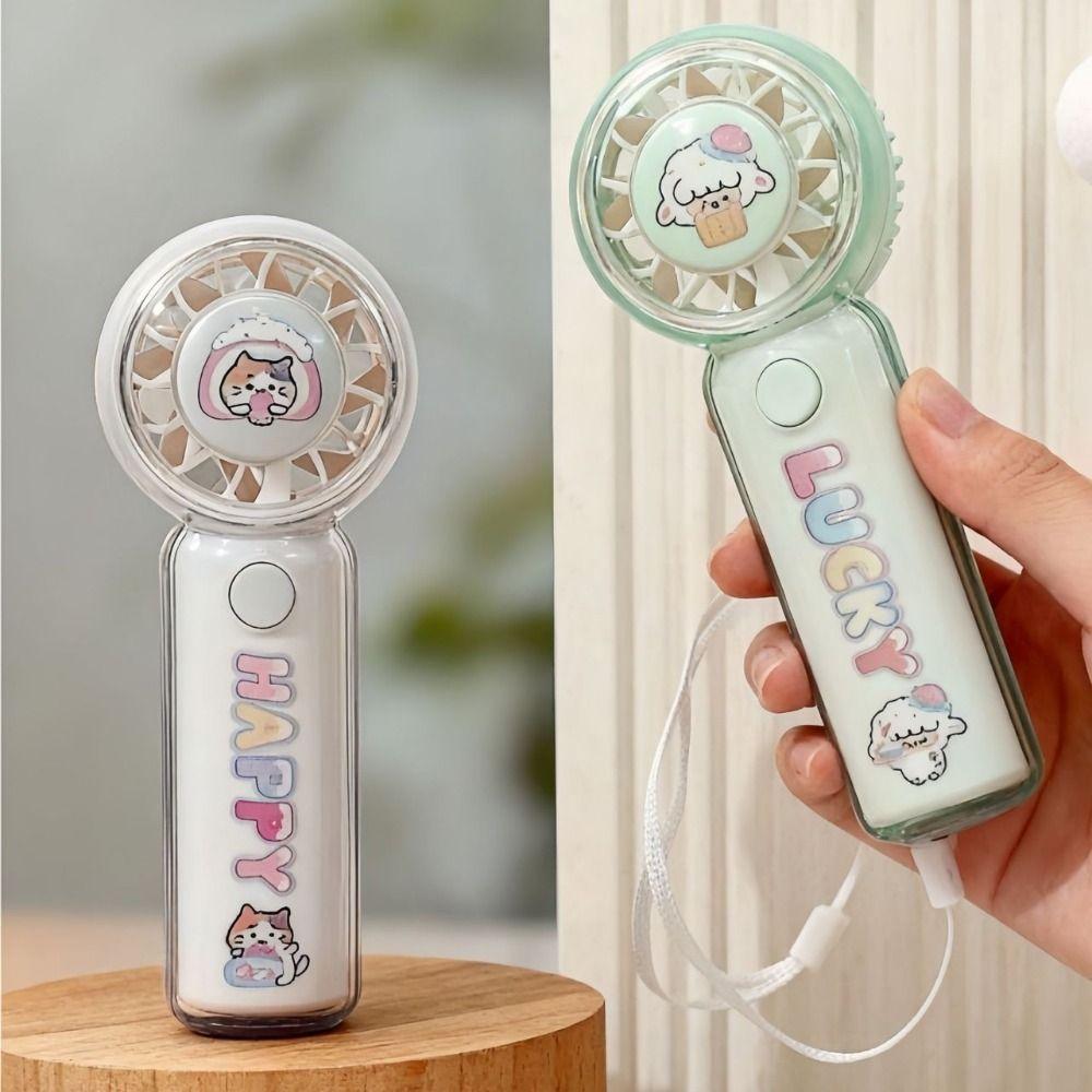 3 Wind Speeds USB Rechargeable Fan Rechargeable Cooling Fan Mini Handheld Fan Outdoor Activities