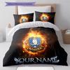 Custom Name Sheffield Wednesday Pattern Bedding Quilt Set  Home Decoration  Gift (1 * duvet cover + 2 * pillowcase  without core)