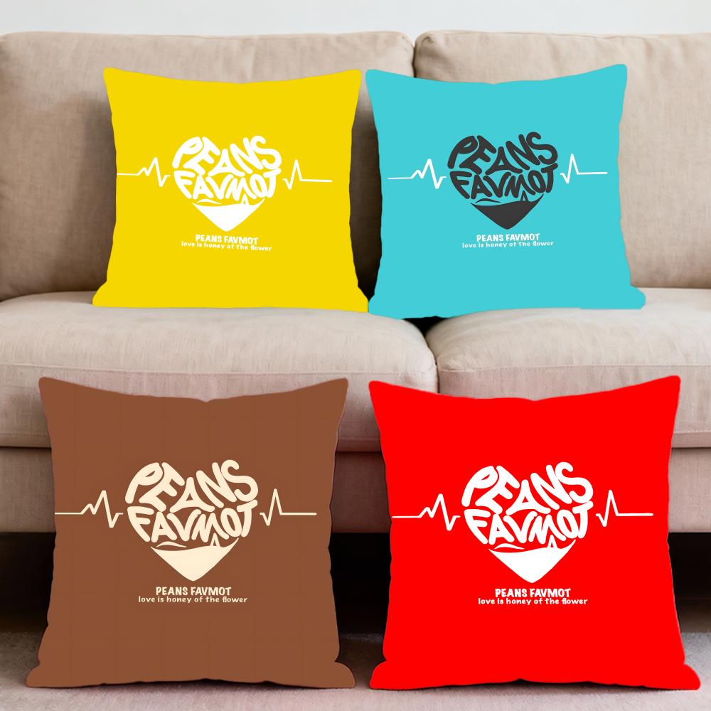 Creative love letters Cushion Cover Premium Comfort Reversible Pillow Cove -Two in One Design for Any Room & Car Interior