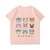Summer New Pikachu Print Children's Pure Cotton T-Shirt, Boys and Girls, Comfortable and Breathable Children's T-Shirt