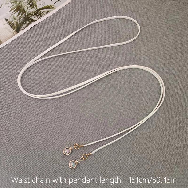 Ретро PU плетеный жемчужный пояс-цепочка на талию универсальный женский кожаный веревочный пояс на талию джинсы платья одежда аксессуары