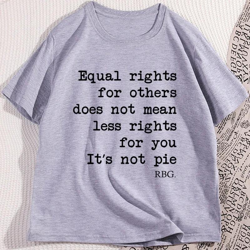 HuUnisex Rights Tee Social Justice Equal Rights Tshirt Unisex Letter Printed High Quality Cotton Short Sleeve Gothic Cotton Tshirt
