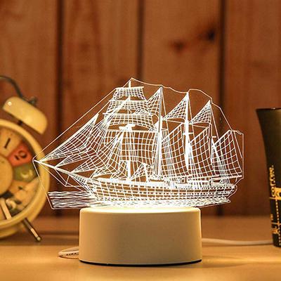(Никита) 3D USB акриловый ночник светодиодный стол стол спальня декор подарок теплый белый светильник