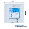 ПВХ окно белое 45x45 откидное 450x450 верхнеподвесное двухкамерное новое