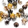 50pcs/lot 10.5x6mm Alloy Beads Caps Gold Plated Flowers Filigree Bead Charms Findings for Diy Jewelry Accessories
