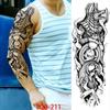 1 PC 480*170MM Full Arm Temporary Tattoo Sticker Sleeve Men Women Fashion Sexy Fake Tattoo Wolf  Lion Tiger Painting Tattoo Skull Angel Tattoo