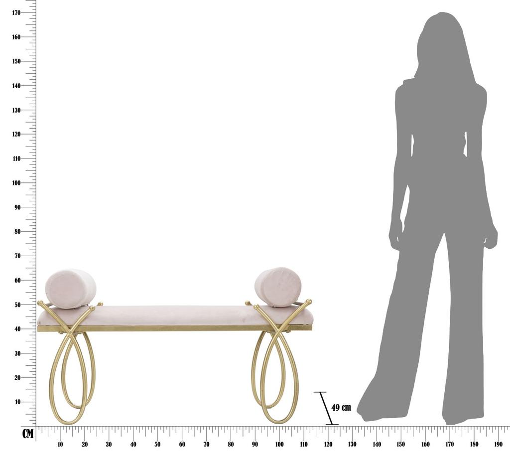 Скамейка Ribbon Розовая См 112,5X49X53