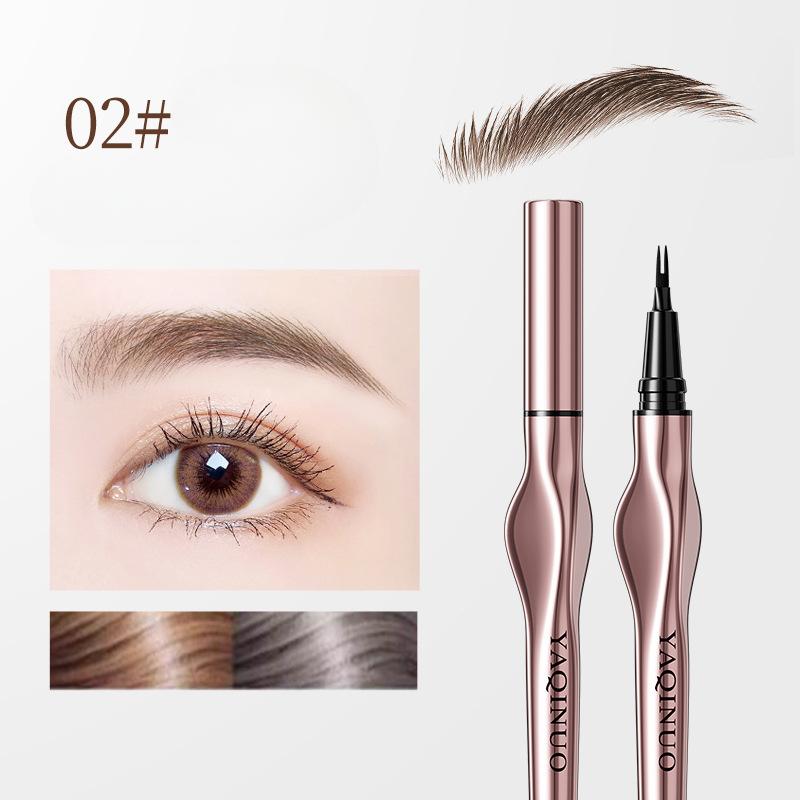Bifurcated Eyebrow Pencil 2 Point Wild Eyebrow Pencil Long Lasting Easy To Grip Eyebrow Tattoo Waterproof Extremely Fine Eyebrow Pencil Black