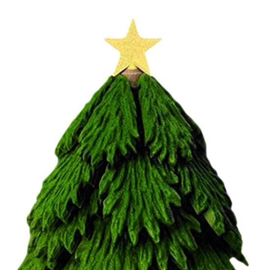 Christmas Tree Trivet Set 3D Printing Christmas Tree Coasters Green Xmas Trees Trivet with Star Stirring Stick for Hot Dishes Pot Bowl Teapot